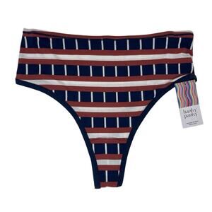 Hanky Panky Play Stretch Hi Rise Thong Size XL/XXL Batu Pima Cotton Panties NEW